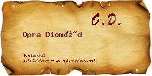 Opra Dioméd névjegykártya